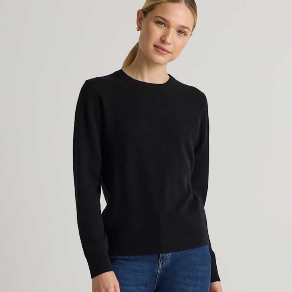 Quince Merino Wool Long Sleeve Base Layer in Black Size X-Large 1164